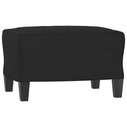 vidaXL 4-tlg. Sofagarnitur mit Kissen Schwarz Mikrofasergewebe