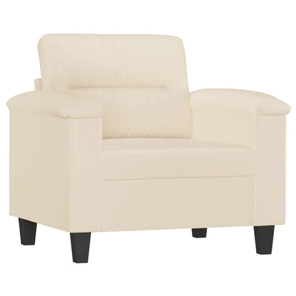 vidaXL Canapé d'angle avec coussins Tissu microfibre 4 pièces Beige