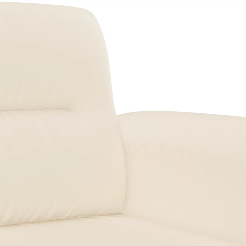 vidaXL Canapé d'angle avec coussins Tissu microfibre 4 pièces Beige
