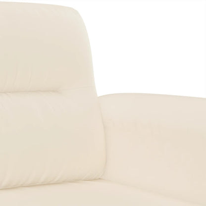 vidaXL Canapé d'angle avec coussins Tissu microfibre 4 pièces Beige