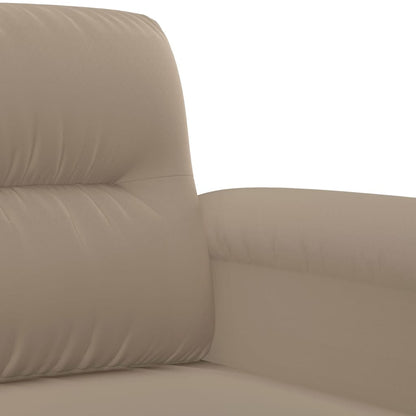 vidaXL 4-tlg. Sofagarnitur mit Kissen Taupe Mikrofasergewebe
