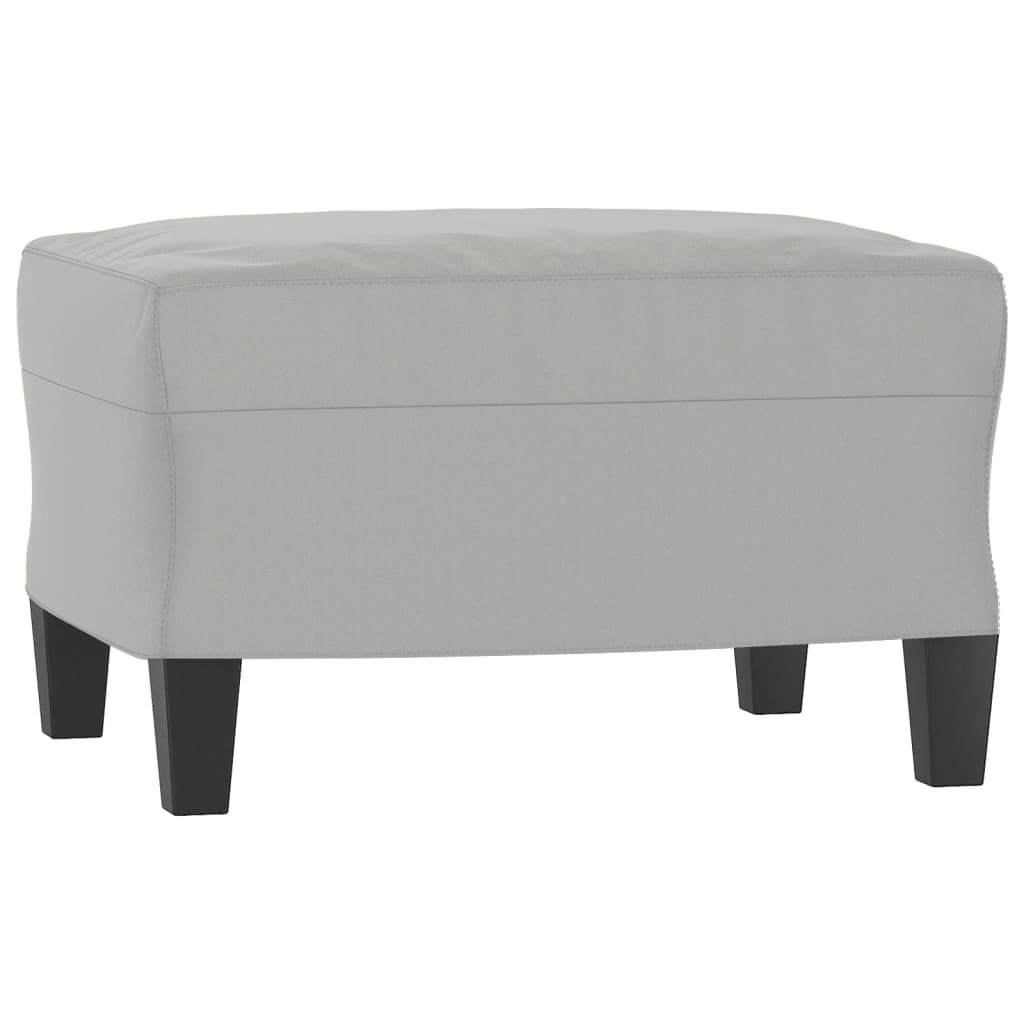 vidaXL Ensemble de canapés 4 places avec coussins Gris clair Tissu microfibre