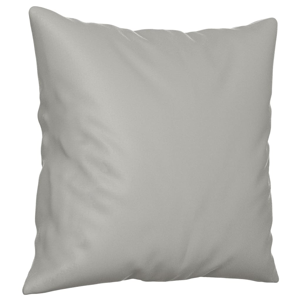 vidaXL Ensemble de canapés 4 places avec coussins Gris clair Tissu microfibre