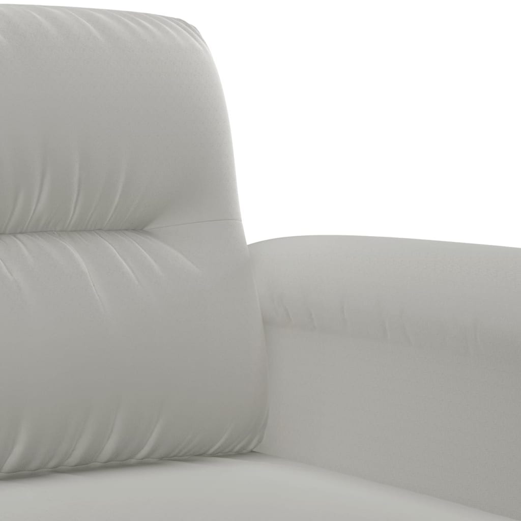 vidaXL Ensemble de canapés 4 places avec coussins Gris clair Tissu microfibre