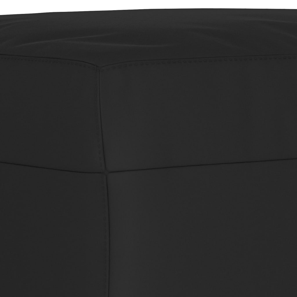 vidaXL 4-tlg. Sofagarnitur mit Kissen Schwarz Mikrofasergewebe