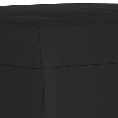 vidaXL 4-tlg. Sofagarnitur mit Kissen Schwarz Mikrofasergewebe