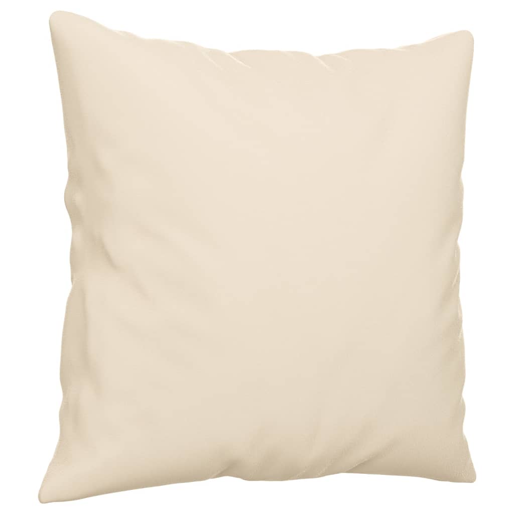 vidaXL 4-tlg. Sofagarnitur mit Kissen Beige Mikrofasergewebe