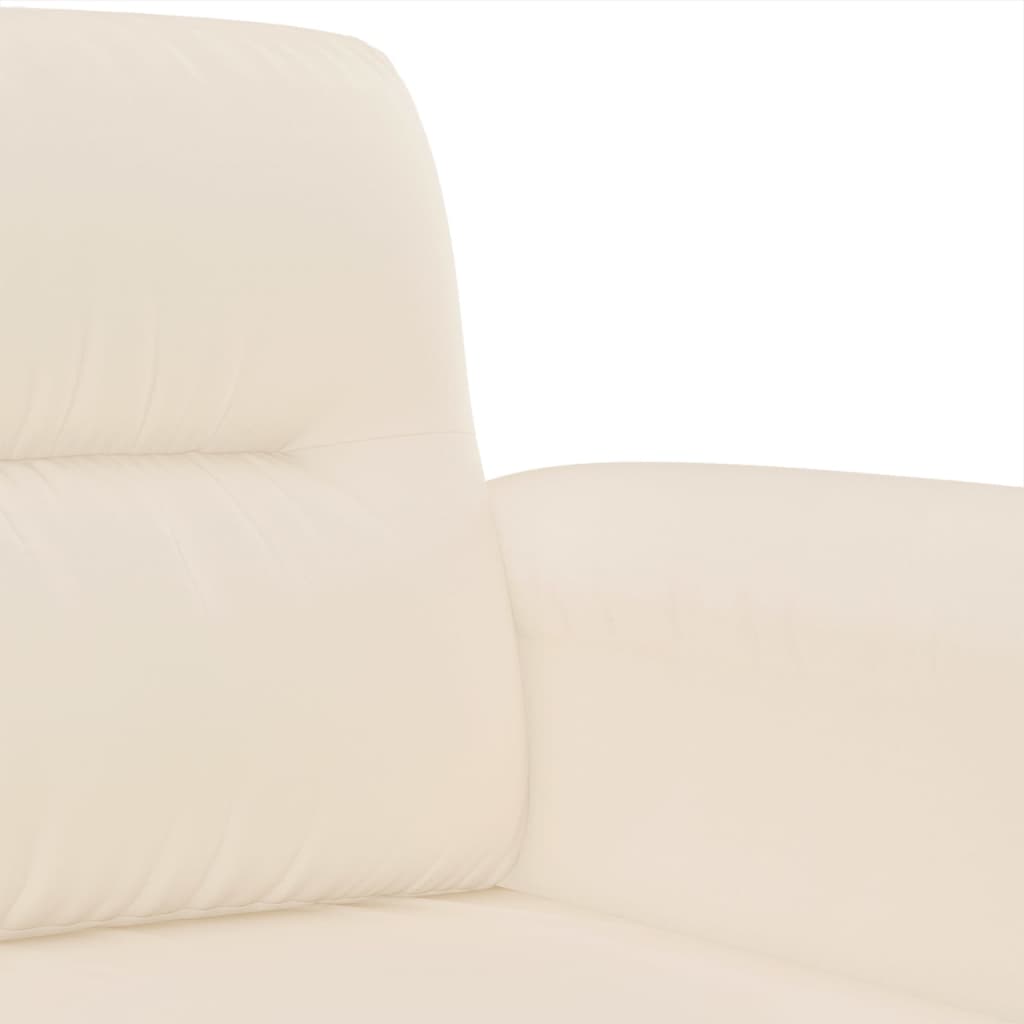vidaXL 3-tlg. Sofagarnitur mit Kissen Beige Mikrofasergewebe