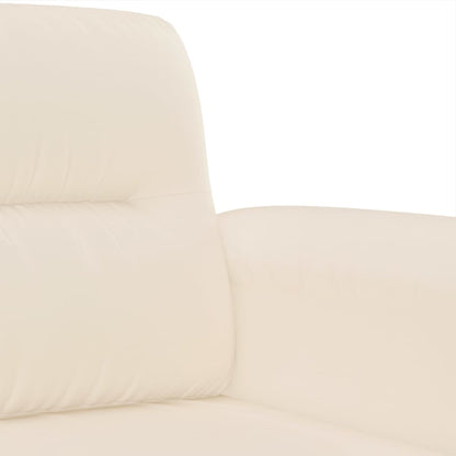vidaXL 3-tlg. Sofagarnitur mit Kissen Beige Mikrofasergewebe