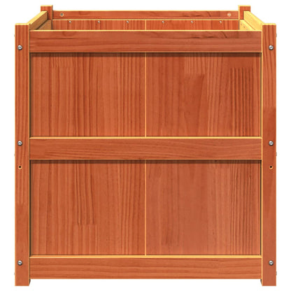 vidaXL Pflanzkübel Wachsbraun 70x70x70 cm Massivholz Kiefer
