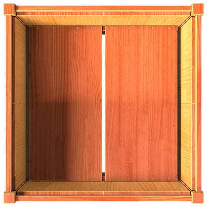 vidaXL Pflanzkübel Wachsbraun 70x70x70 cm Massivholz Kiefer