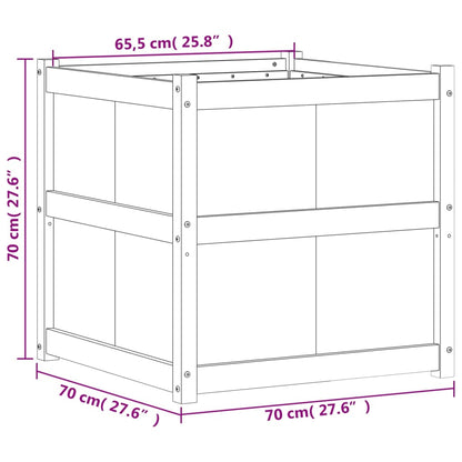 vidaXL Pflanzkübel 70x70x70 cm Kiefernholz Imprägniert