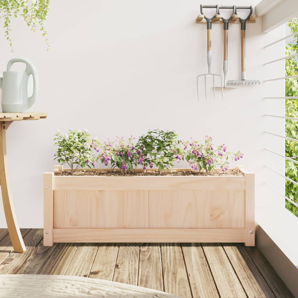 vidaXL Jardinière 90x31x31 cm Bois de pin massif