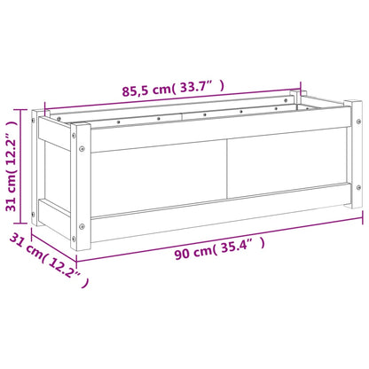 vidaXL Jardinière 90x31x31 cm Bois de pin massif