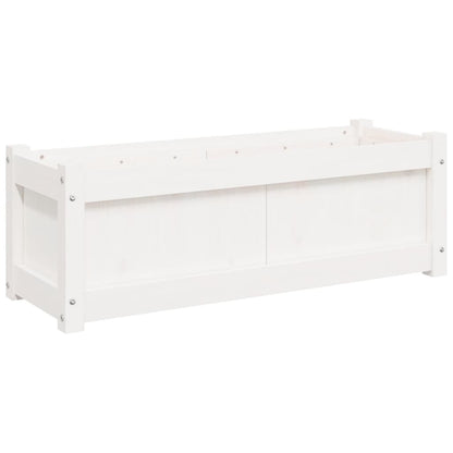 vidaXL Pflanzkübel Weiß 90x31x31 cm Massivholz Kiefer