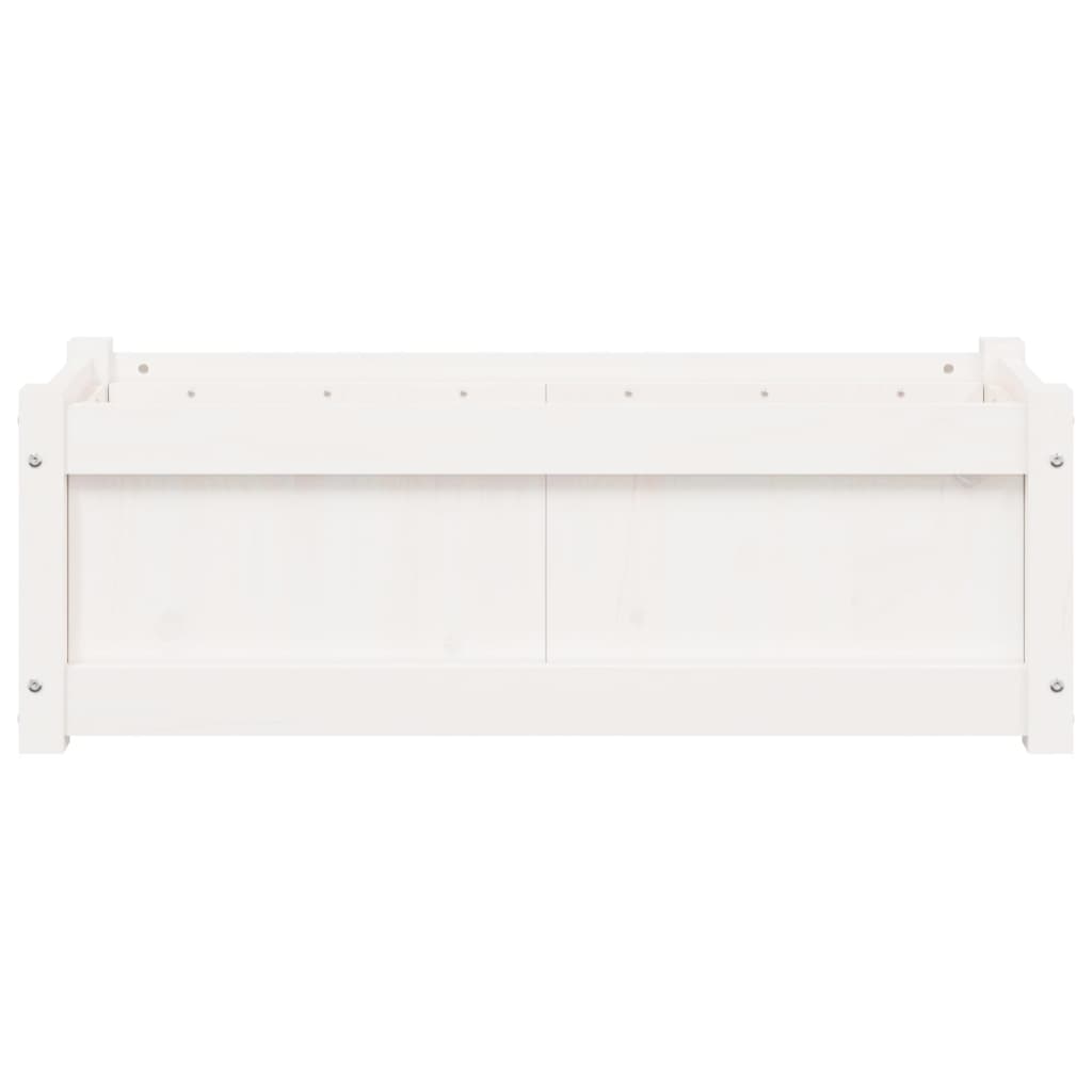 vidaXL Pflanzkübel Weiß 90x31x31 cm Massivholz Kiefer