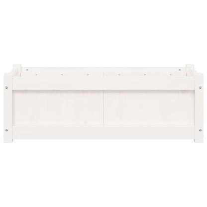 vidaXL Pflanzkübel Weiß 90x31x31 cm Massivholz Kiefer