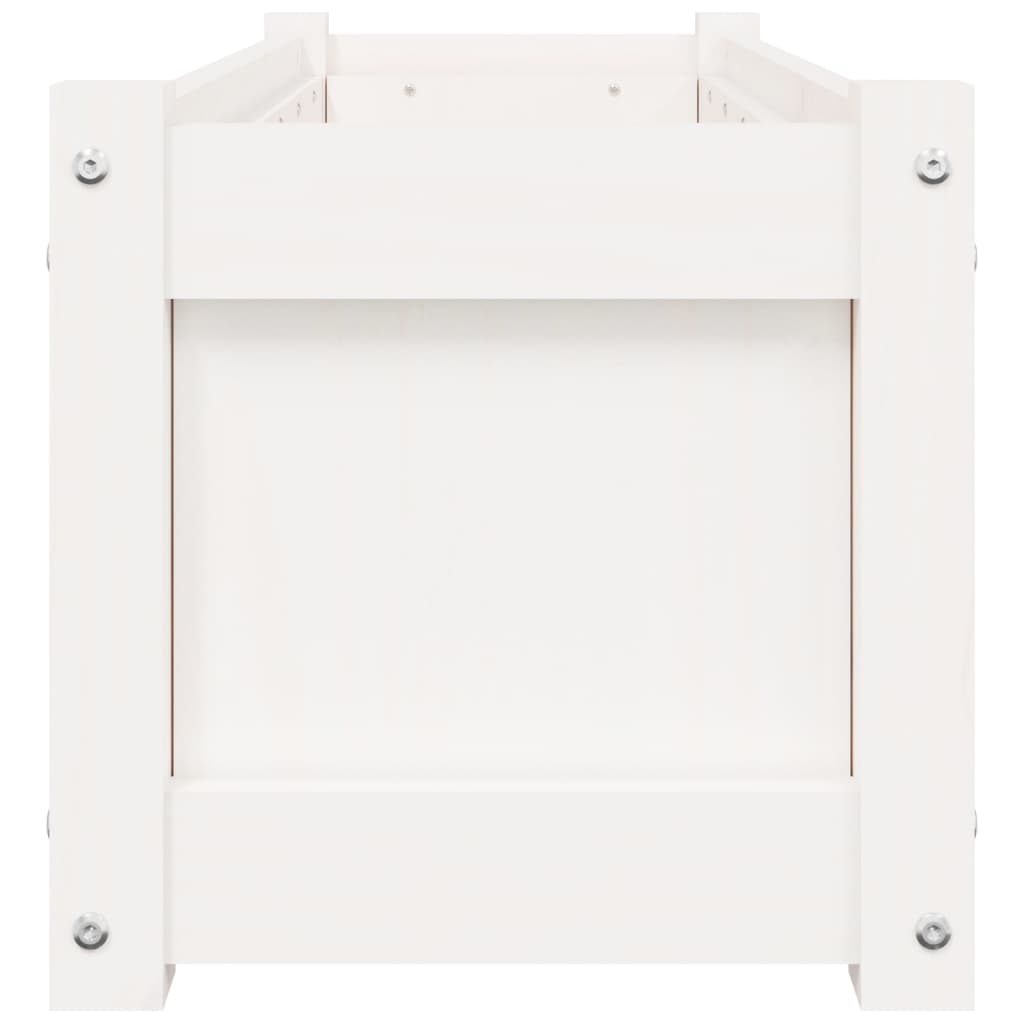 vidaXL Pflanzkübel Weiß 90x31x31 cm Massivholz Kiefer