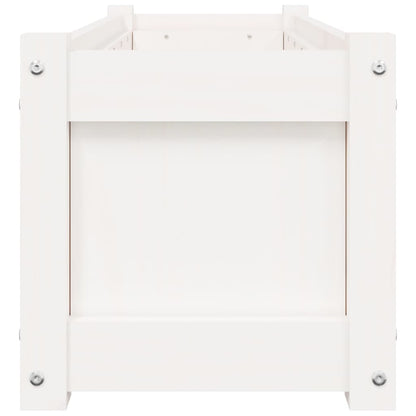 vidaXL Pflanzkübel Weiß 90x31x31 cm Massivholz Kiefer