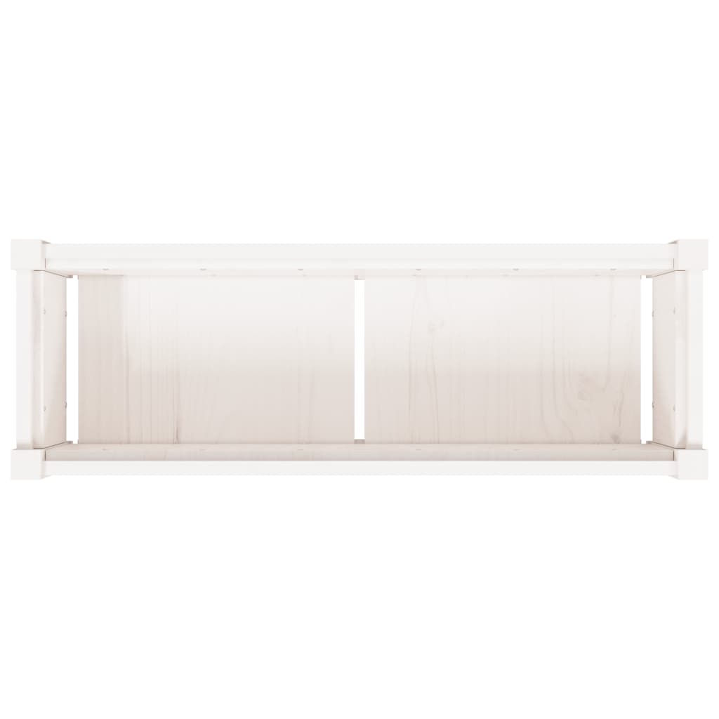 vidaXL Pflanzkübel Weiß 90x31x31 cm Massivholz Kiefer