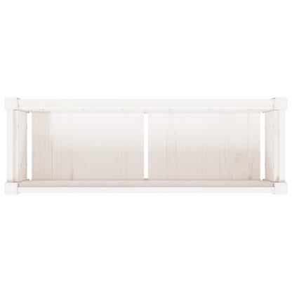 vidaXL Pflanzkübel Weiß 90x31x31 cm Massivholz Kiefer
