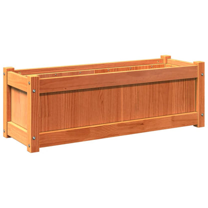 vidaXL Pflanzkübel 2 Stk. Wachsbraun Massivholz Kiefer