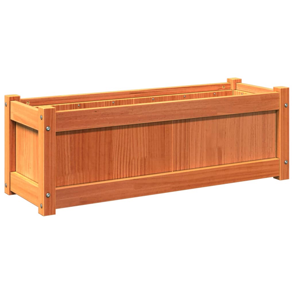 vidaXL Pflanzkübel 2 Stk. Wachsbraun Massivholz Kiefer