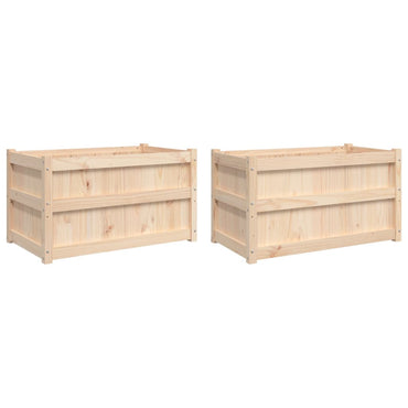 vidaXL Jardinières 2 pcs Bois de pin massif