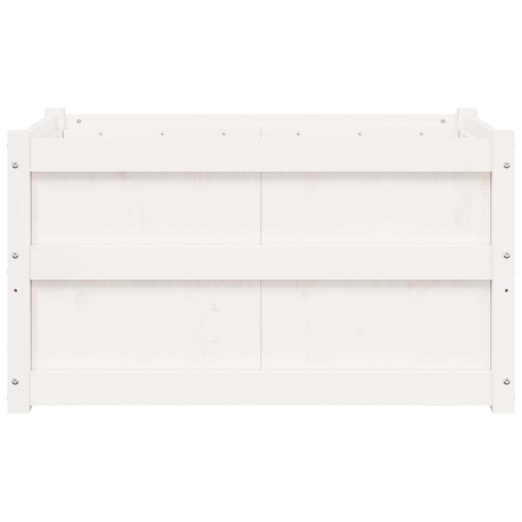 vidaXL Pflanzkübel Weiß 90x50x50 cm Massivholz Kiefer