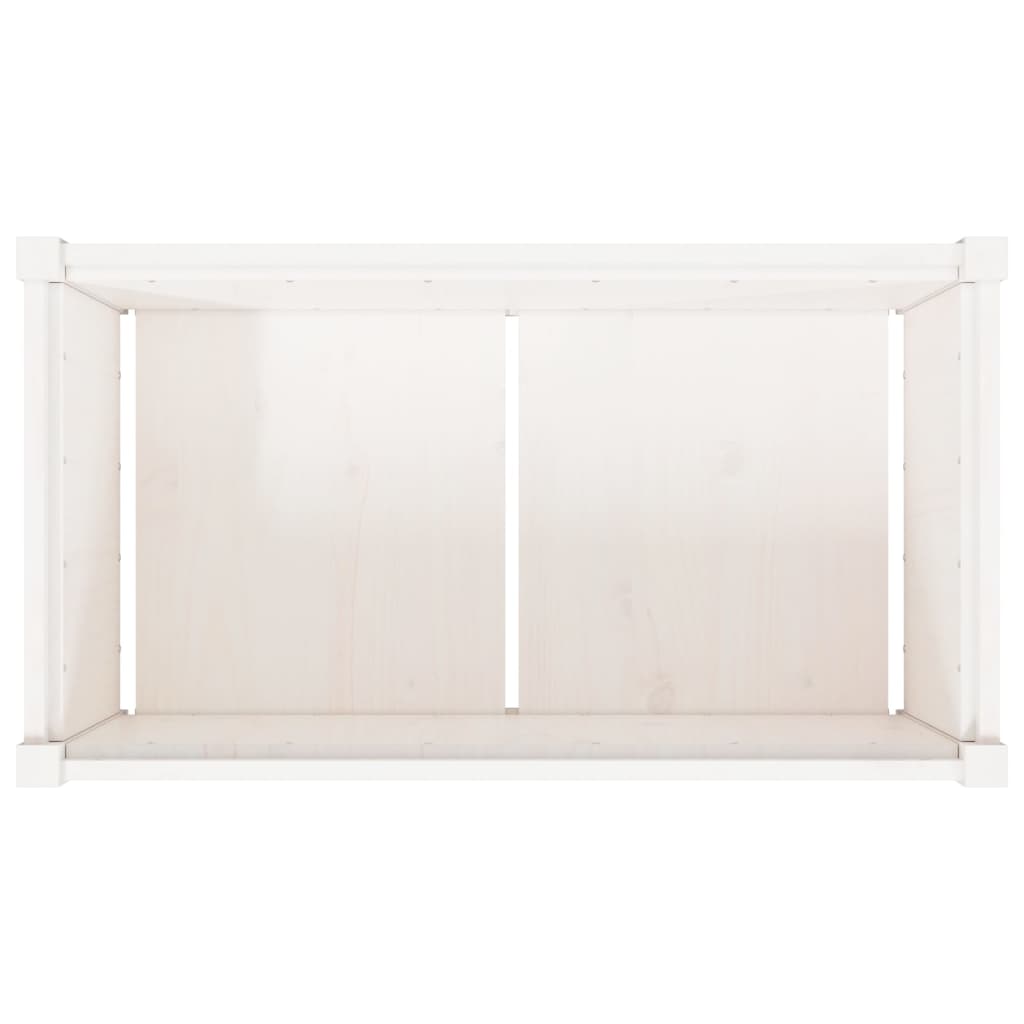 vidaXL Pflanzkübel Weiß 90x50x50 cm Massivholz Kiefer