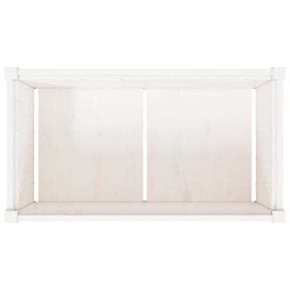 vidaXL Pflanzkübel Weiß 90x50x50 cm Massivholz Kiefer