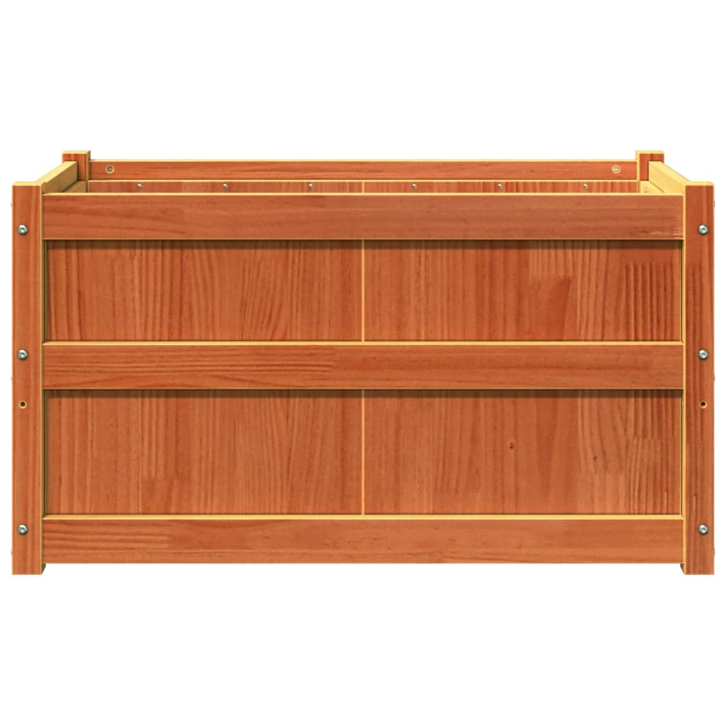 vidaXL Pflanzkübel 2 Stk. Wachsbraun Massivholz Kiefer