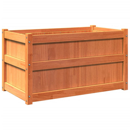 vidaXL Pflanzkübel 2 Stk. Wachsbraun Massivholz Kiefer