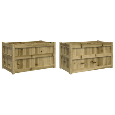 vidaXL Jardinières 2 pcs Bois de pin Imprégné