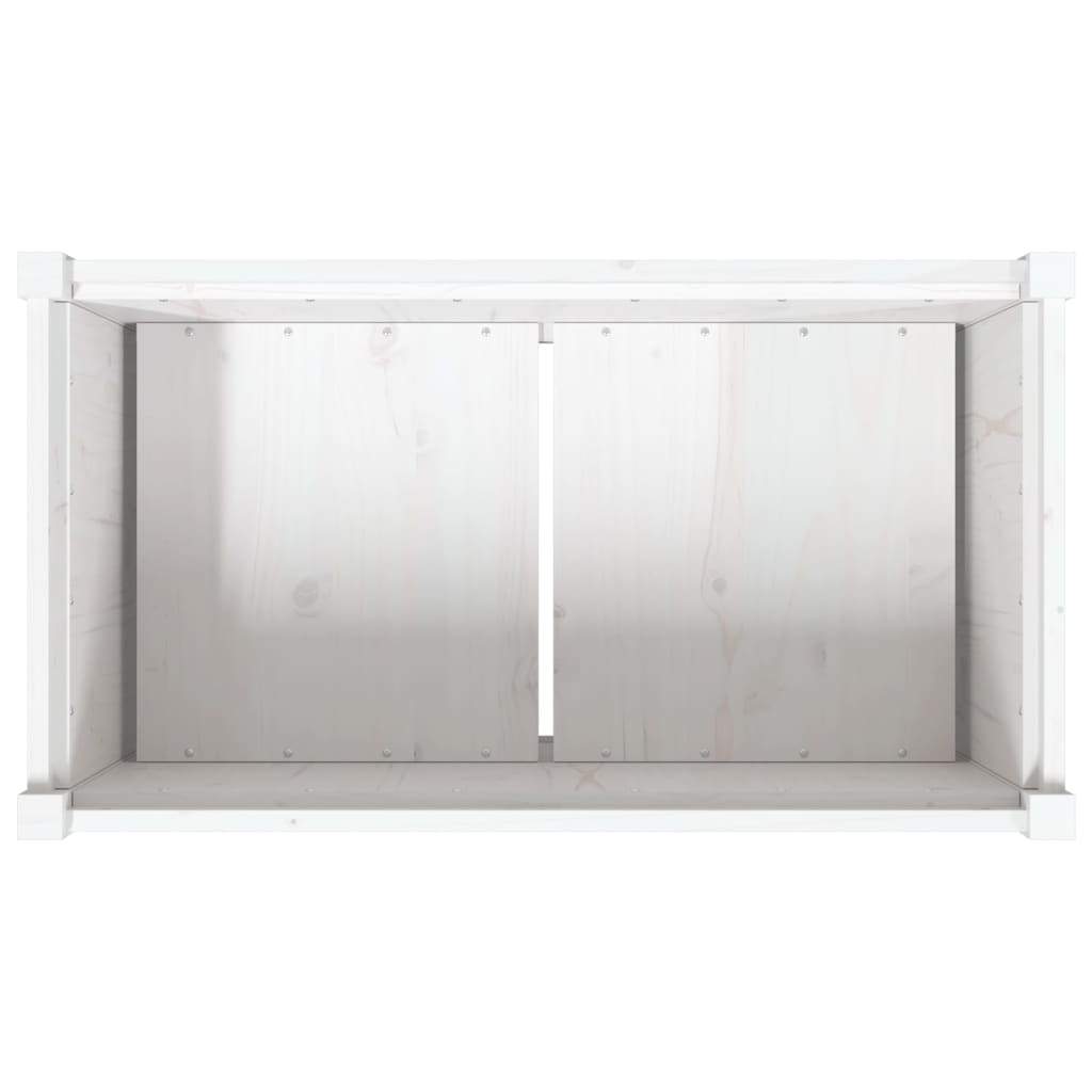 vidaXL Pflanzkübel Weiß 90x50x70 cm Massivholz Kiefer