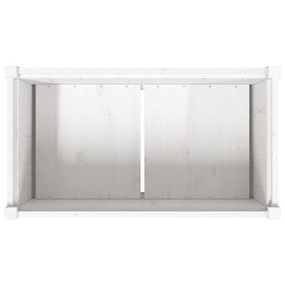 vidaXL Pflanzkübel Weiß 90x50x70 cm Massivholz Kiefer