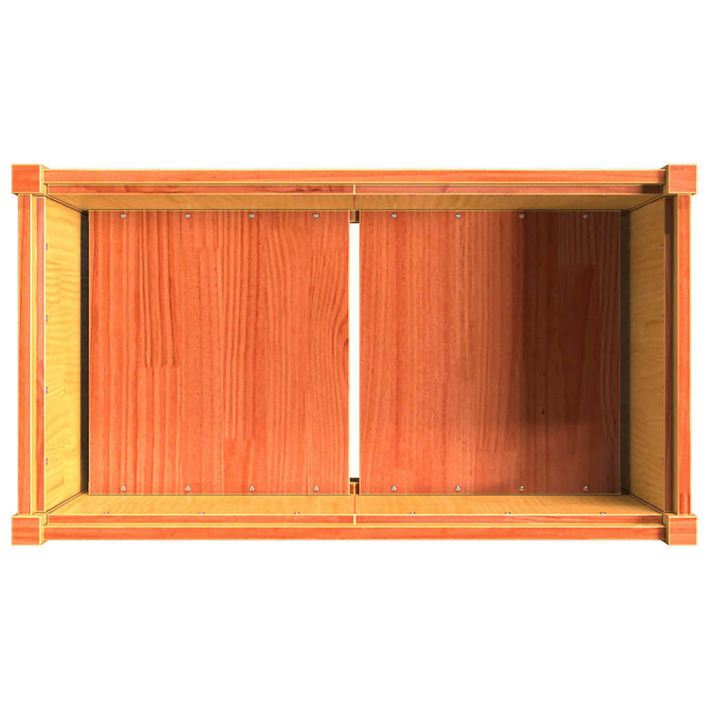 vidaXL Pflanzkübel Wachsbraun 90x50x70 cm Massivholz Kiefer