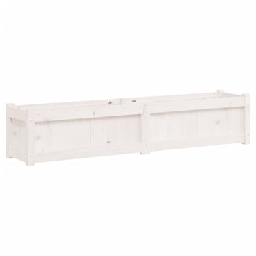 vidaXL Pflanzkübel Weiß 150x31x31 cm Massivholz Kiefer