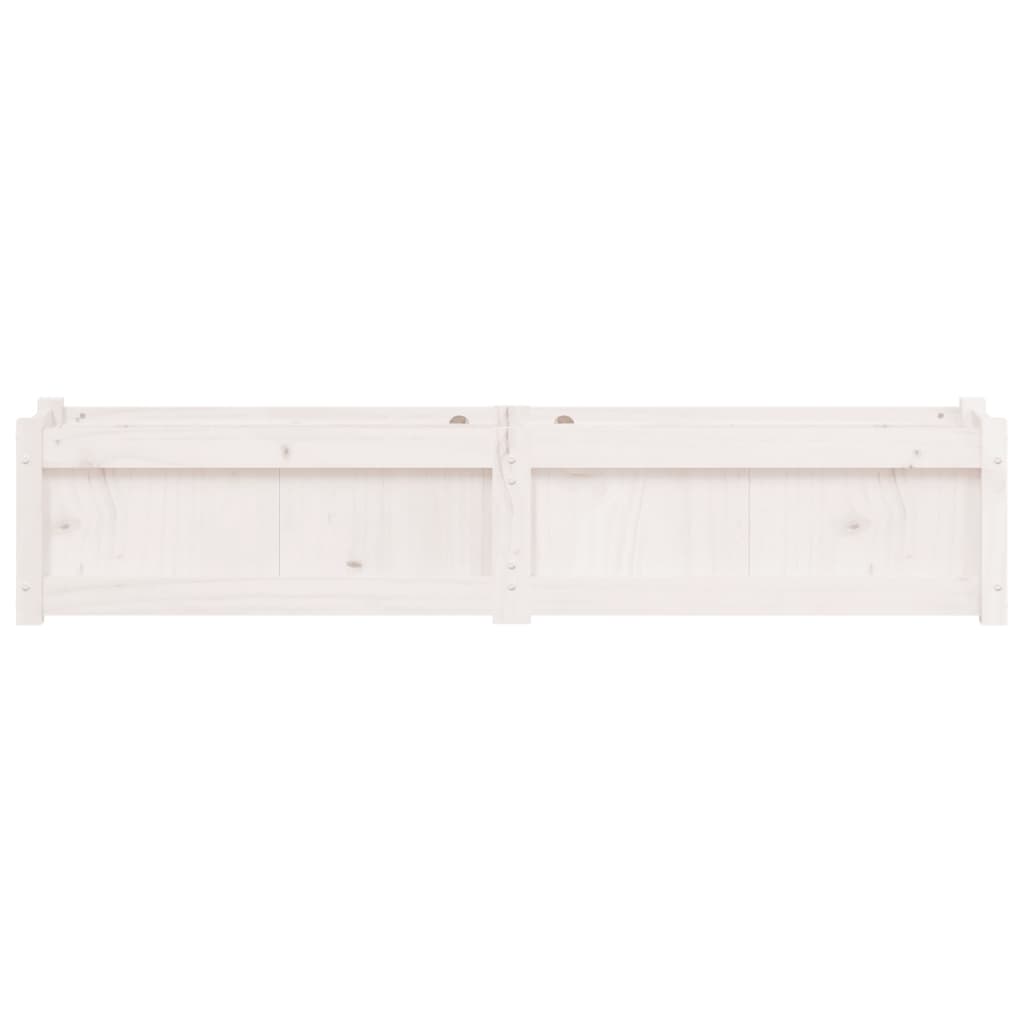 vidaXL Pflanzkübel Weiß 150x31x31 cm Massivholz Kiefer