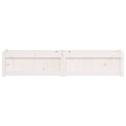 vidaXL Pflanzkübel Weiß 150x31x31 cm Massivholz Kiefer