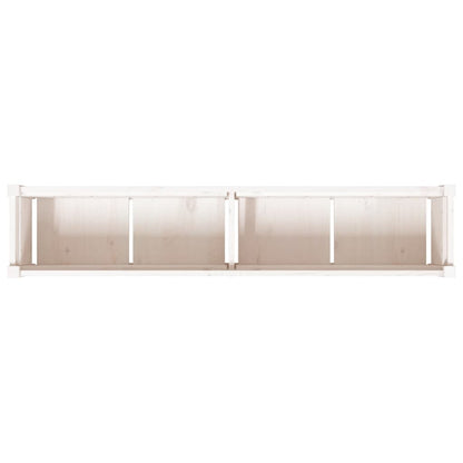 vidaXL Pflanzkübel Weiß 150x31x31 cm Massivholz Kiefer