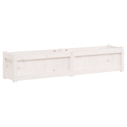 vidaXL Jardinières 2 pcs Blanc Bois de pin massif