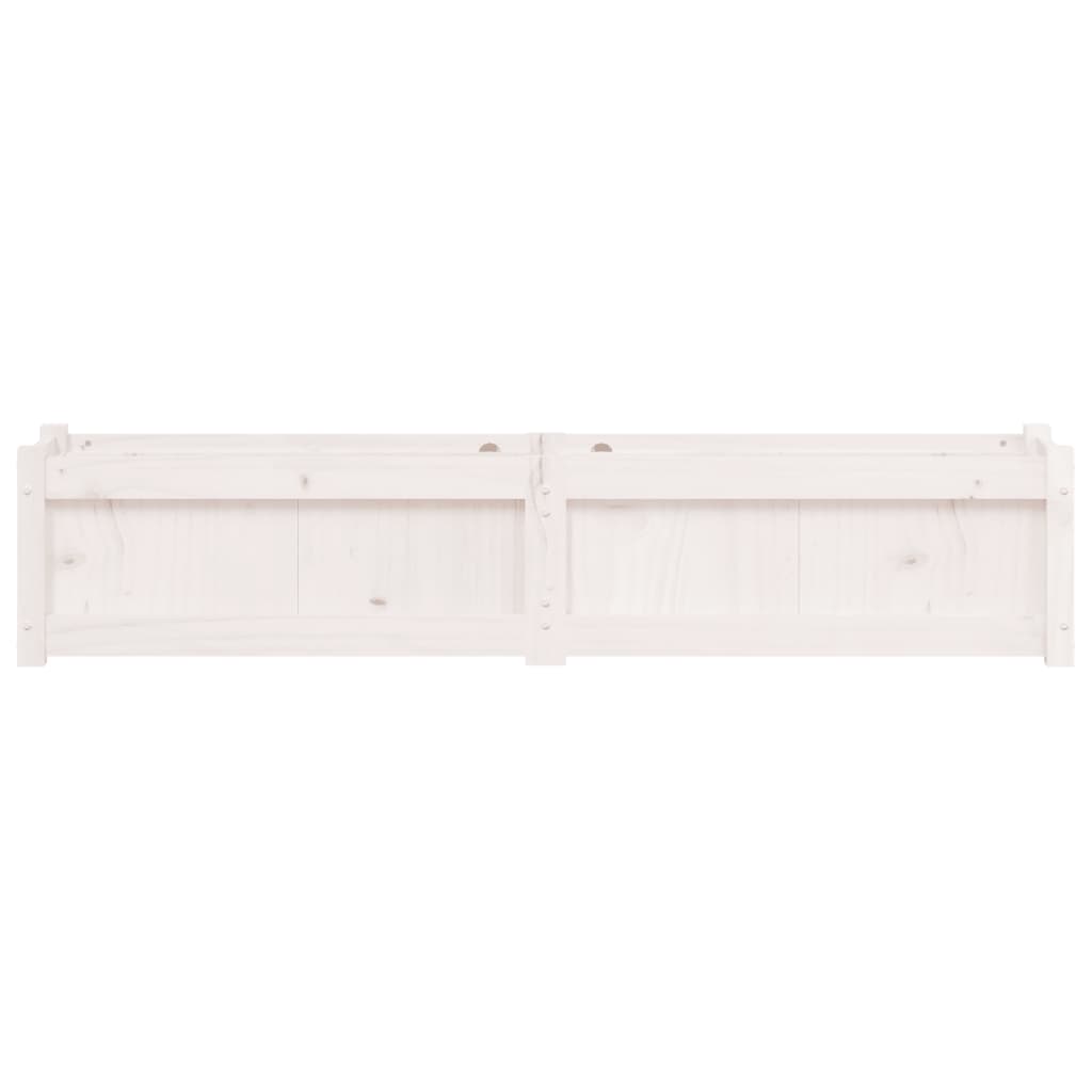 vidaXL Jardinières 2 pcs Blanc Bois de pin massif