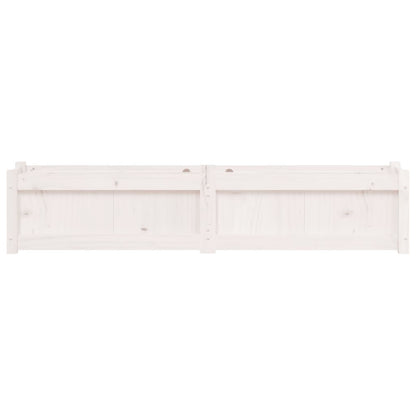 vidaXL Jardinières 2 pcs Blanc Bois de pin massif