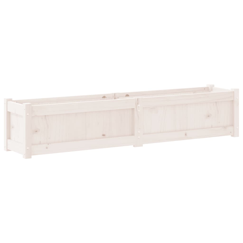 vidaXL Jardinières 2 pcs Blanc Bois de pin massif