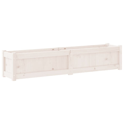 vidaXL Jardinières 2 pcs Blanc Bois de pin massif