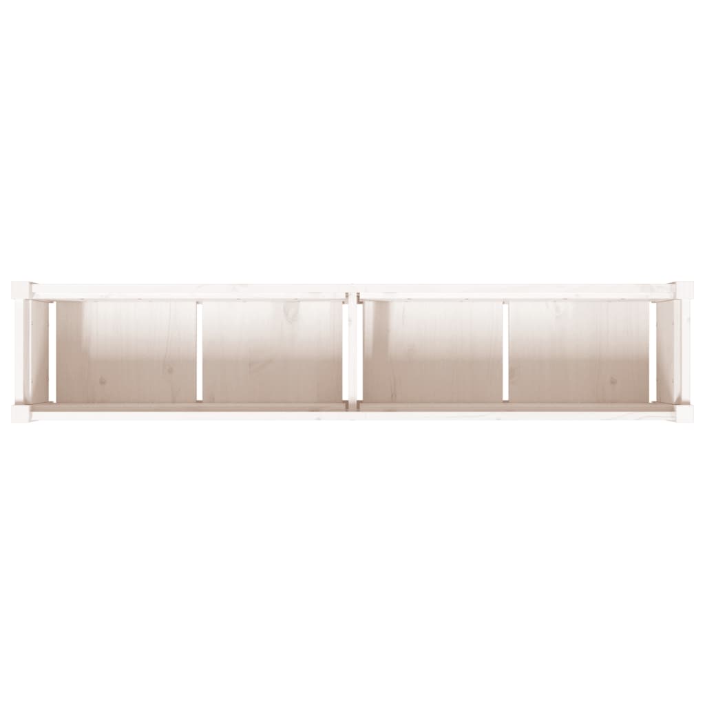 vidaXL Jardinières 2 pcs Blanc Bois de pin massif