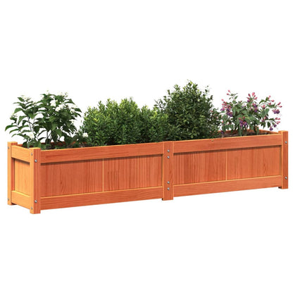 vidaXL Pflanzkübel Wachsbraun 150x31x31 cm Massivholz Kiefer