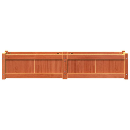 vidaXL Pflanzkübel Wachsbraun 150x31x31 cm Massivholz Kiefer