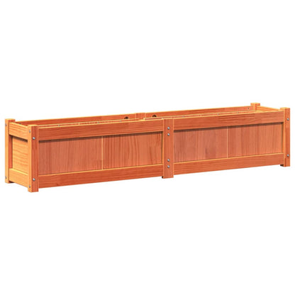 vidaXL Pflanzkübel Wachsbraun 150x31x31 cm Massivholz Kiefer